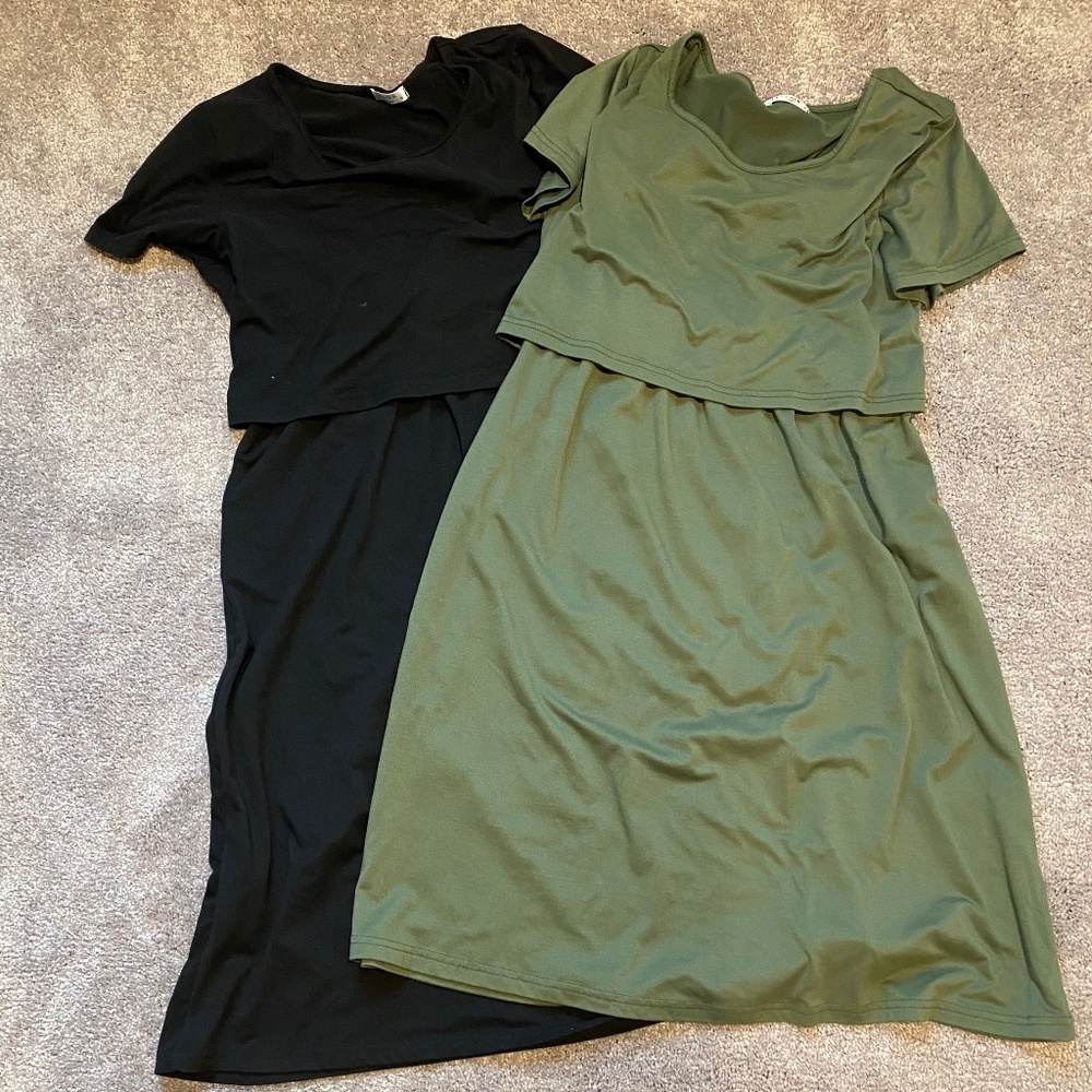 Set of 2 Ekouaer Breastfeeding Dresses